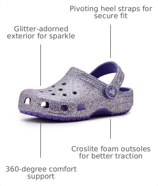 Image of Crocs Kids Classic Glitter Clog