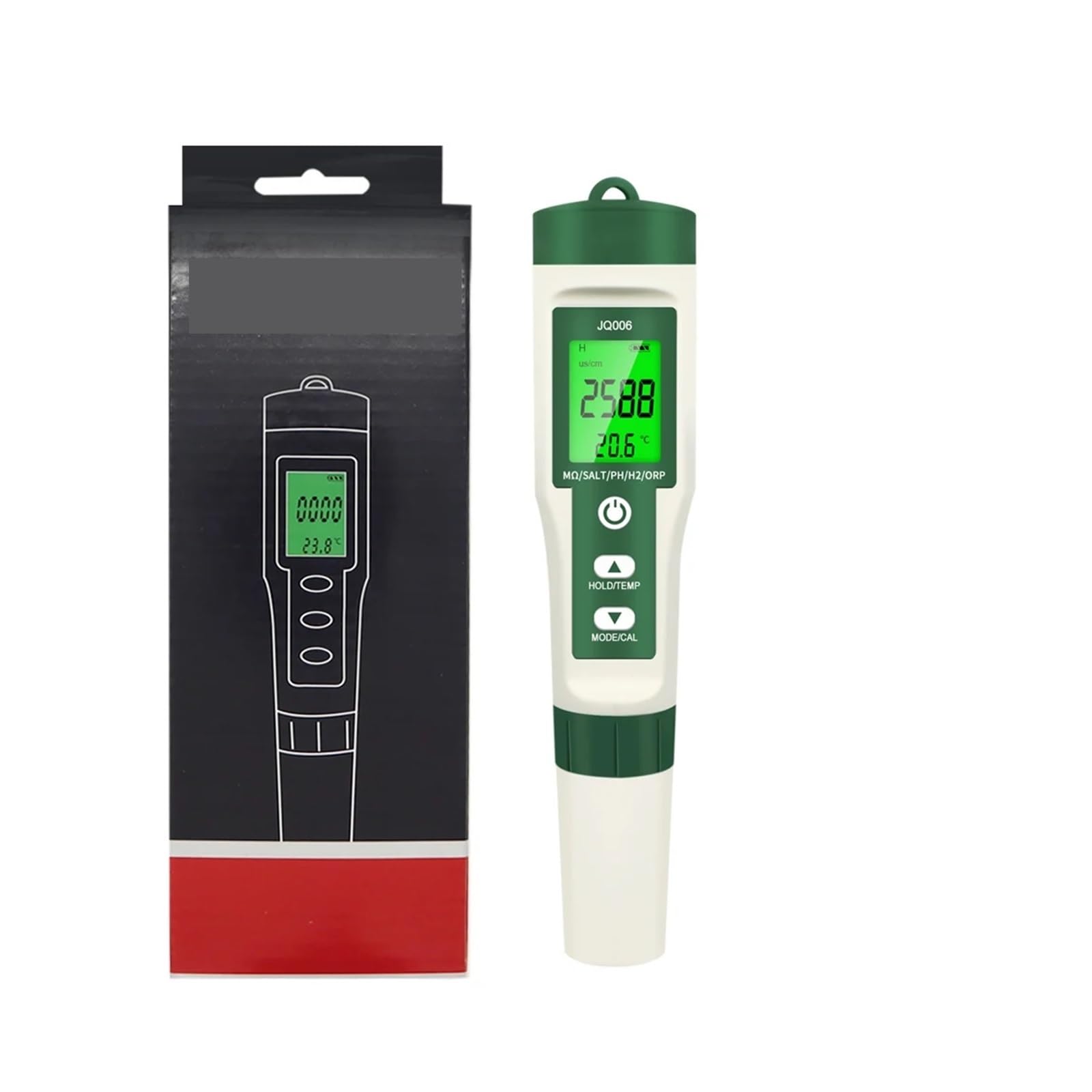 Bodenmessgerät, Digitales PH-Meter, 10-in-1-Tester for Widerstand/Nährlösung, Fruchtbarkeit/H2/Temp/ORP/EC/TDS/Salzhalt/SG/PH-Meter, Wasserqualitätstester Für Gartenarbeit und Landwirtschaft
