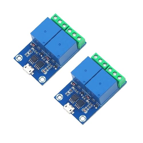 2個 2チャンネル マイクロUSBリレーモジュール USBスマートコントロールスイッチ USBインテリジェントコントロールスイッチ