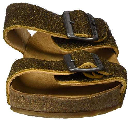 Image of HAFLINGER Andrea Elegant Leather Sandals with Rubber Sole and Cork Latex Footbed Unisex