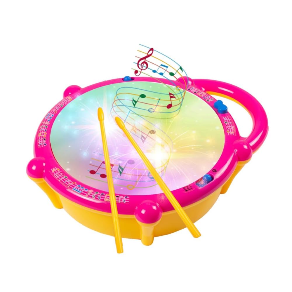 KIDFAVS Kids Flash Drum Toy with 2 Mallets | Musical Drum Set for Toddlers | 3D Colorful Lights & Sound Effects | Battery Operated Learning Instrument for Boys & Girls Age 2-6-image-27