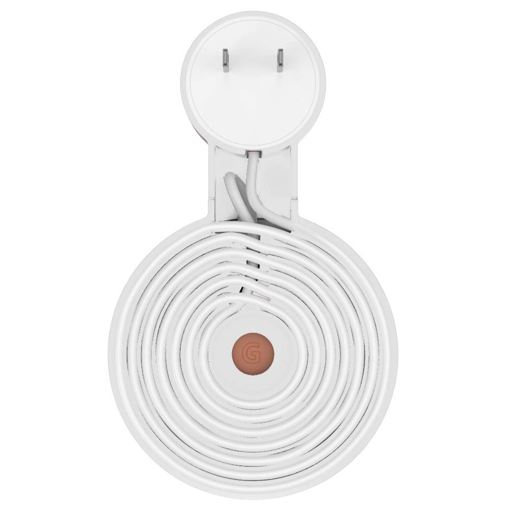 Supporto Compatibile con Google Home/Nest Mini, Supporto da Parete Compatto per Cucina, Bagno, Camera da Letto, Nasconde il Cavo