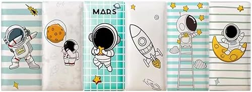 Miniatura 9 de Paneles de pared 3D de dibujos animados 3D suave cabecero de cama autoadhesiva, anticolisión, calcomanías de pared para habitaciones de niños,