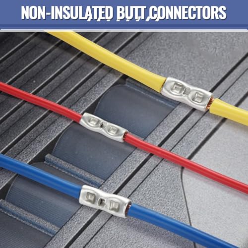 Sopoby AMAZON-SOP-1122US 460Pcs Non Insulated Butt Connectors Kit, Sopoby Butt Splice Connectors, 24-8 Gauge Uninsulated Wire Connectors Of Tinned Red Copper, Electrical Crimp Terminals thumb #5
