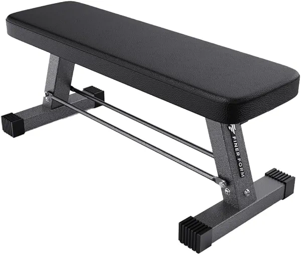Essential Flat Weight Bench for Your Home Gym – Heavy Duty Workout Bench for Bench Press and Strength Training Exercise – Compact Weight Benches Designed for Home Use
