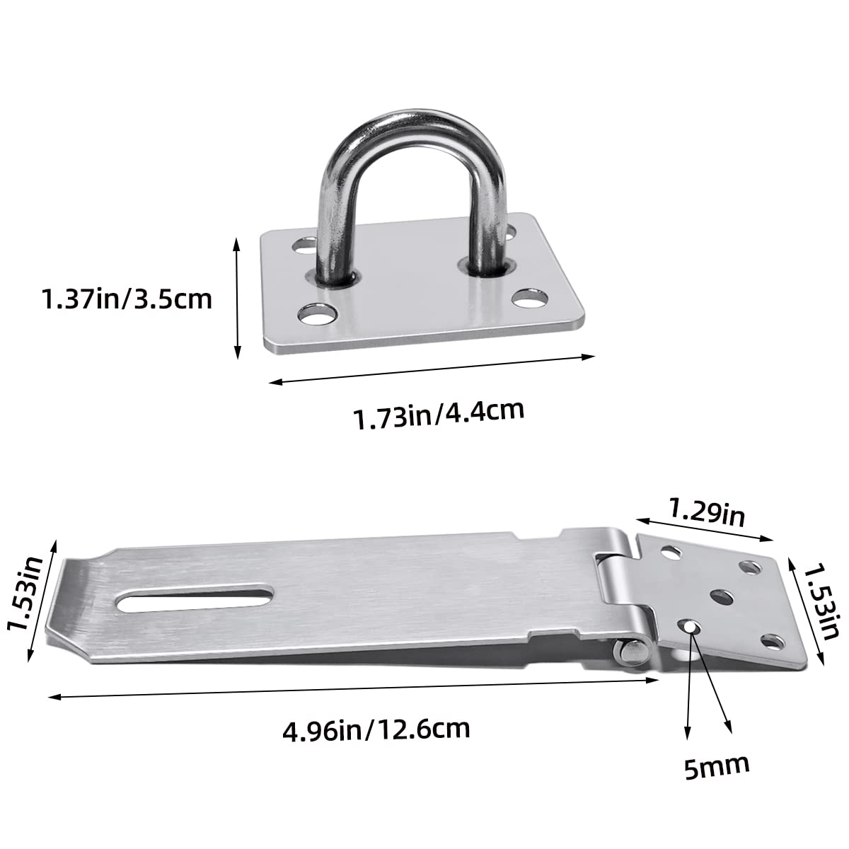 Lot De 2 Verrous De Porte En Acier Inoxydable - Loquets De
