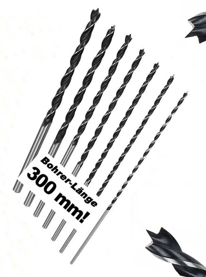 EXTRWORY 300mm Extra Lange HSS Bohrer - Langbohrer Für Holz, Metall & Kunststoff