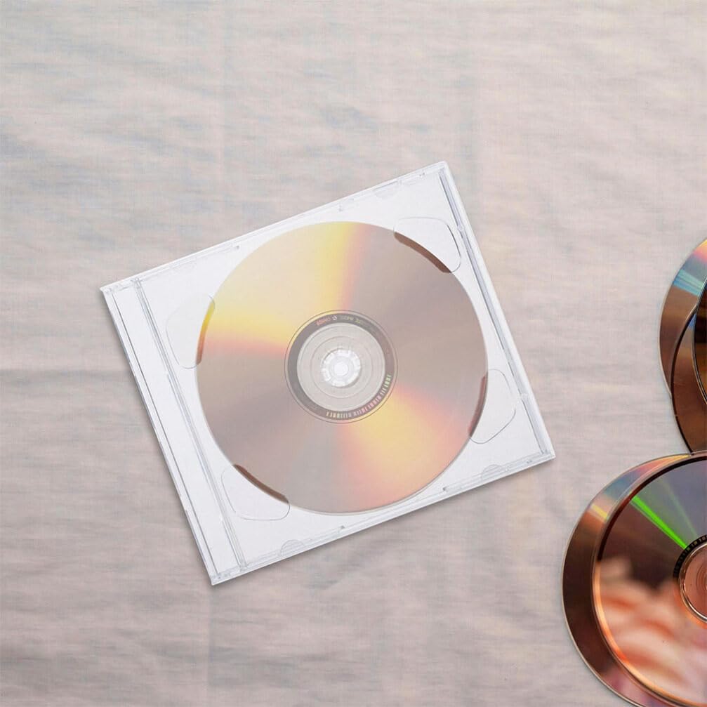10pezzi Custodia Quadrata Per Cd Custodie Trasparenti Per Cd e Dvd Contenitori Resistenti All Usura Per Protezione e Organizzazione Di Film e Musica