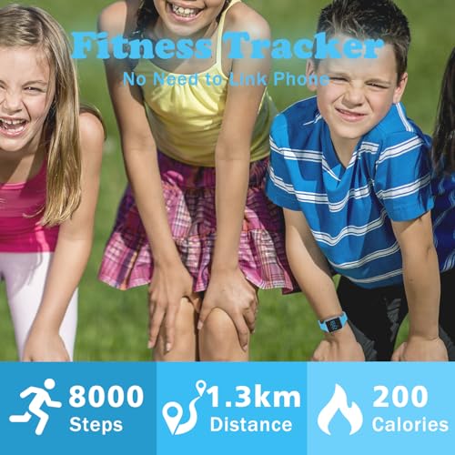 Image of Kids Watches for Girls Boys Digital Sport Watch with Step Counter Pedometer Vibration Alarm Clock, No App Waterproof Fitness Tracker Kids Watch Boys Girls Teens Students Ages 5-16