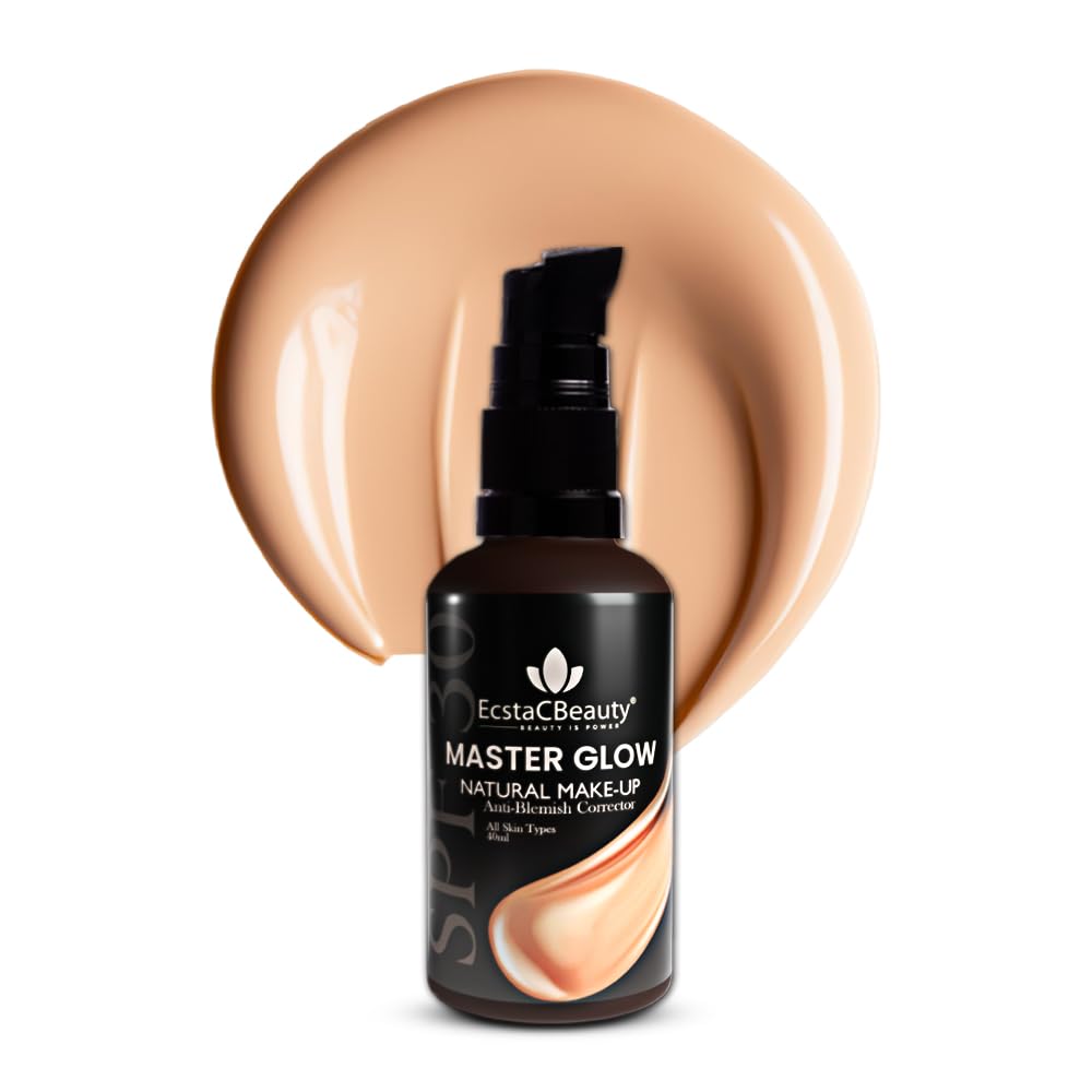 EcstaCBeauty Master Glow Natural Makeup | Anti-Blemish Corrector with SPF 30 | Lightweight & Long-Lasting Formula | Paraben & Toxin Free | All Skin Types 40ML-picture-16