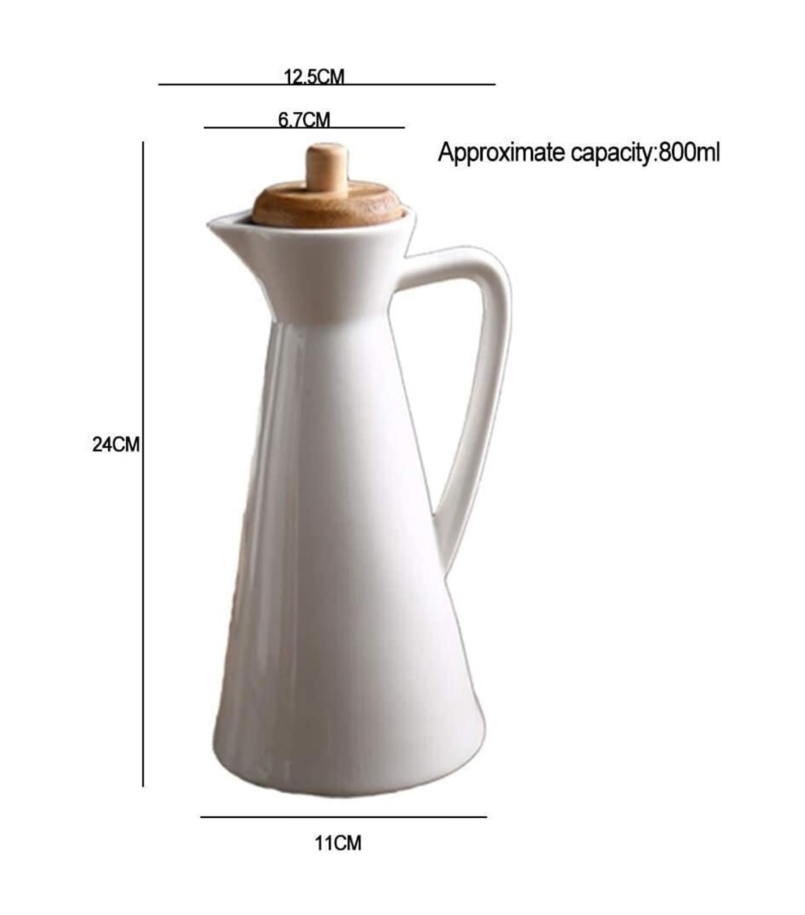 Dispensador de Aceite de cerámica, vinagre y Salsa, Botella Grande de Aceite de Oliva con Tapa hermética.