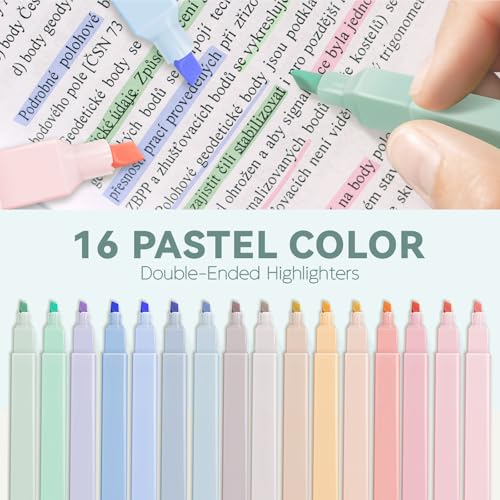 52 PCS Aesthetic School Supplies with Cute Pencil Case, Stationery Essentials with Pens Pencils and Pastel Highlighters Set, College Back to School Supplies for Teen Girls, Office Supplies - Blue