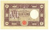 Stato di conservazione: SPL Cartamoneta.com 1000 Lire BARBETTI Grande M Testina Retro BI RSI 06/03/1944 SPL 22429/II
