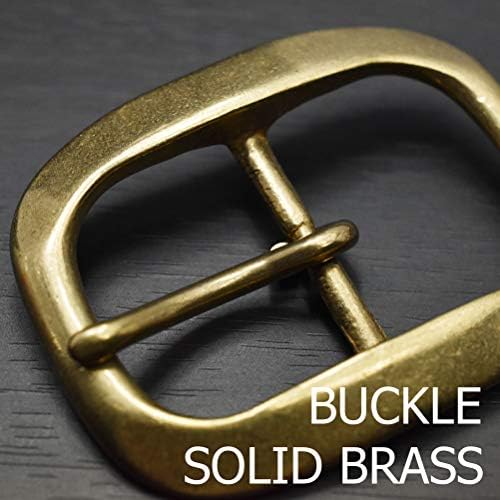 Amazon Co Jp ブラス製 バックル レザーベルト用 国産 日本 ソリッドブラス 真鍮無垢製 ロングスクエア ベルト幅35mmまで 服 ファッション小物