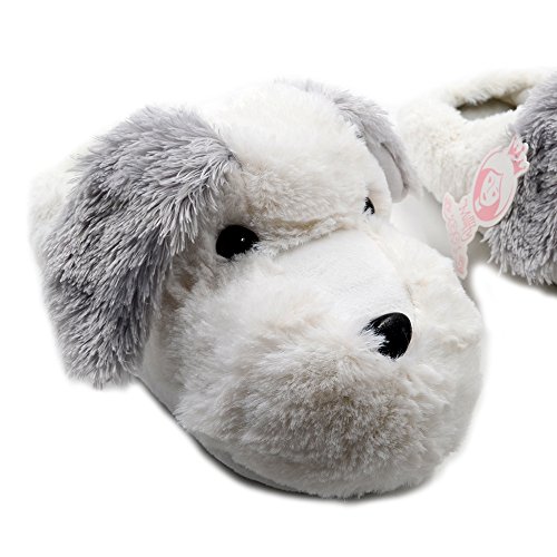 Millffy Cute Puppy Dog Stuffed Animal Slippers Soft Plush Dog Slipper Warm House Slippers4