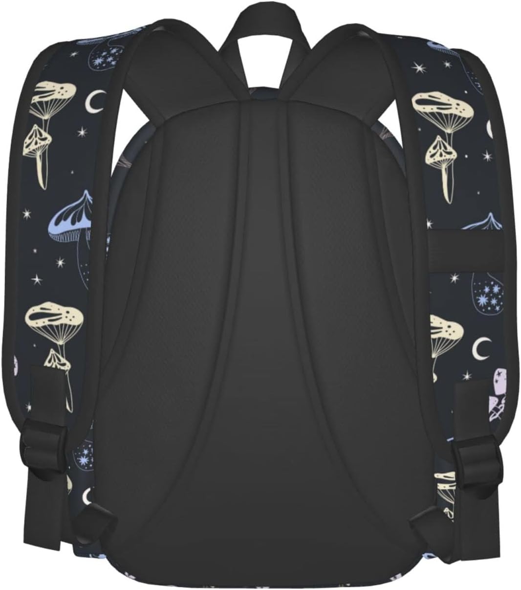 Pastel Space Mushrooms Backpack Large Laptop Backpack Lightweight Backpack Casual Daypack School Bag for Kids Teen Boy Girl - Image 3