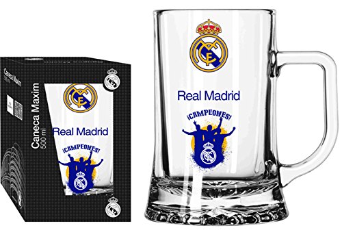 Caneca Maxim 500 Ml Real Madrid Torcida Globimport Transparente