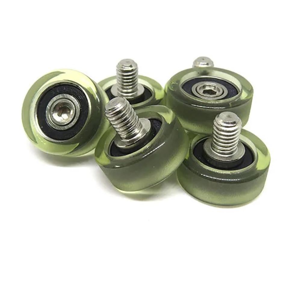 5 pezzi di puleggia con cuscinetto a rulli rivestiti da 20 mm con filettatura esterna PU69620-8C1L8M6 PU 696RS con ruota a vite M6(PU69620-5C1L8M6)