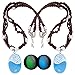 Hilloly Moana Halskette, 2 Stück leuchtende Edelsteinkette, Prinzessin Moana Ocean Adventure Halskette, Halskette für Mädchen Prinzessin Moana Zubehör, Halskette für Tochter Geschenk
