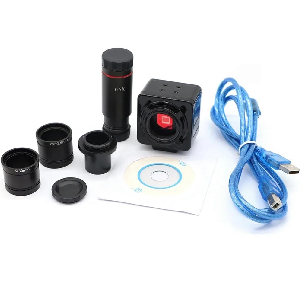 CTRLZS Digital Camera 5MP C-Mount Microscope Industrial USB 2.0 0.5X Eyepiece CMOS 23.2mm Adapter with 30/30.5mm Ring