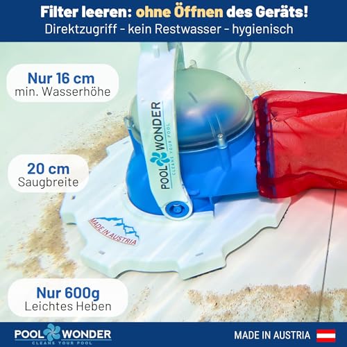 Poolwonder Marvelix Akku Poolsauger | Poolreiniger Made in Austria
