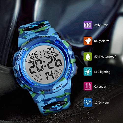 Image of L LAVAREDO Digital Men's Watch (Black Dial Black Colored Strap)