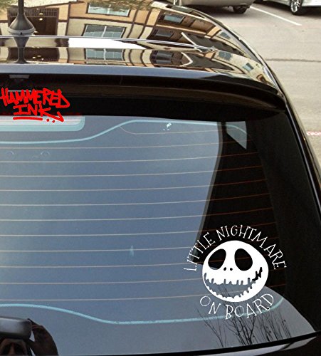 Image of HammeredInk Little Nightmare on Board Car Sticker