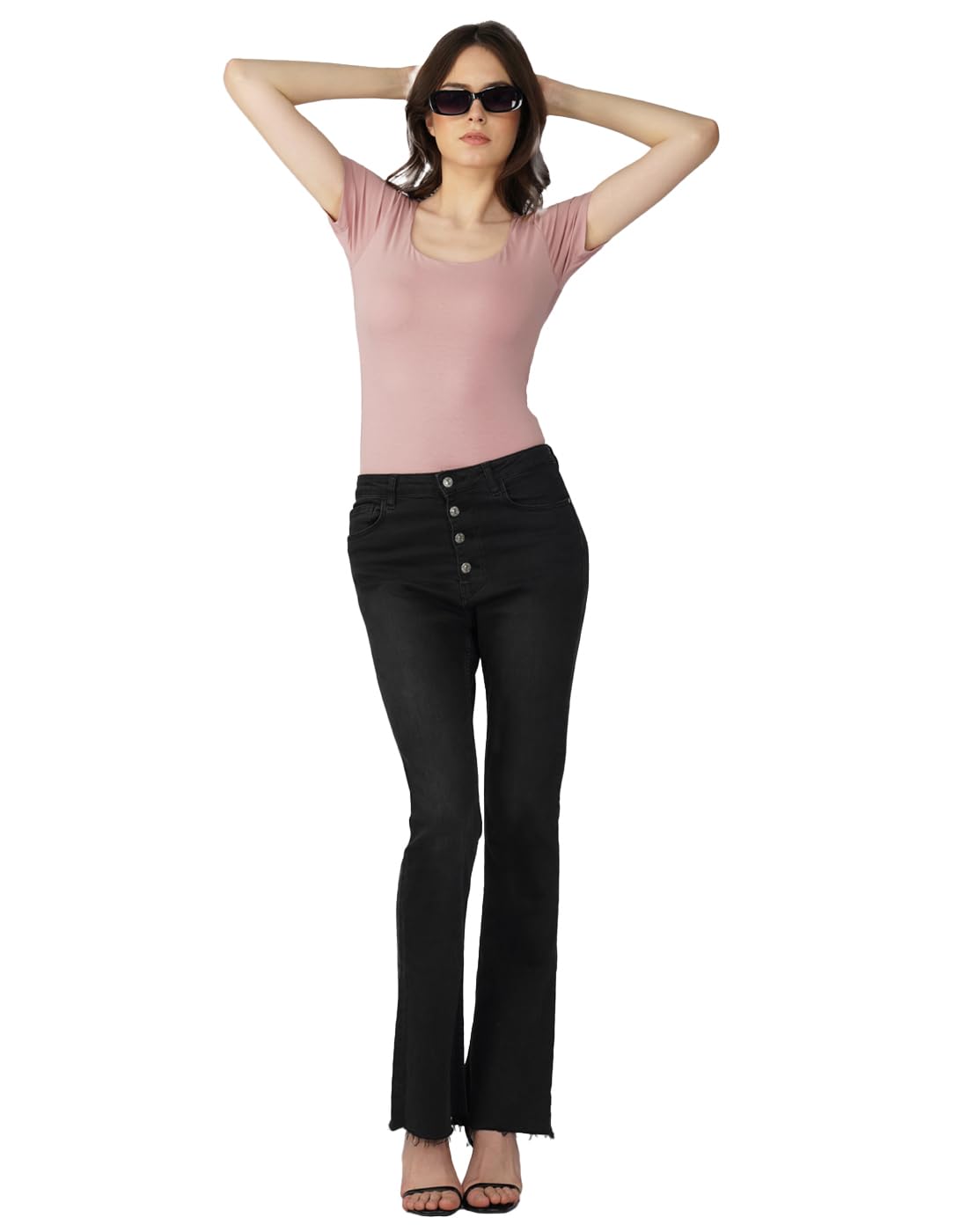 Women's Solid Slim Fit Light Lavender Bodysuit