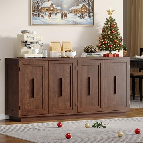ONBRILL 63 Inches Sideboard Buffet Cabinet with Storage, 4 Doors