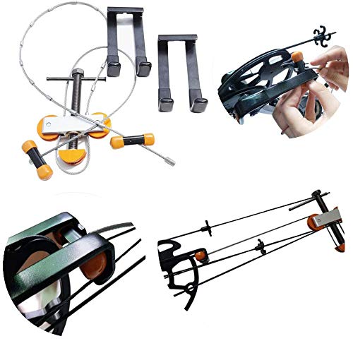 SHARROW Portable Hand Held Compound Bow Press with 2 Quad Brackets Bow String Replacement Tool for Compound Bow Archery by SHARROW - Used condition - US$19.96