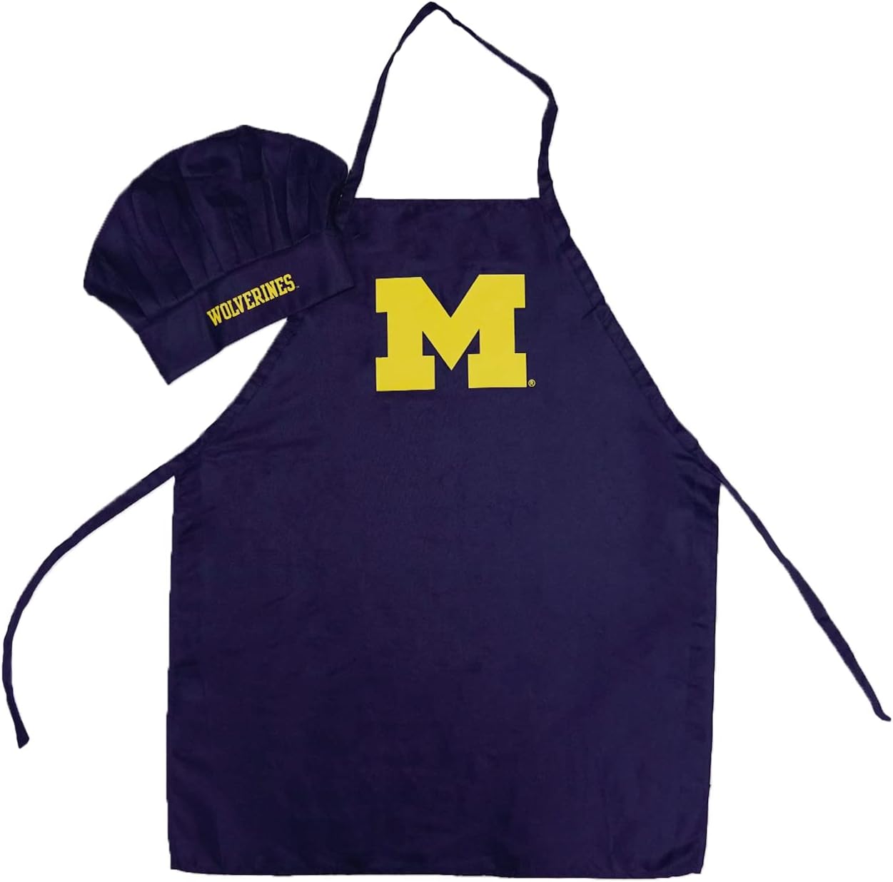 PRO SPECIALTIES GROUP INC Michigan Wolverines Chef Hat & Apron Set Blue, Team Color (PSGLS0457854)