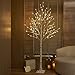 Hairui Lighted White Birch Tree 6FT, Twig Tree with Lights Plug in for Christmas Wedding Party Easter Decorations Indoor Outdoor Use