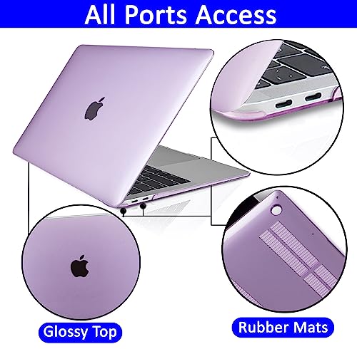 Image of Case Compatible with MacBook Pro 14 inch Case 2026 2025 2024-2021 M5 M4 M3 M2 M1 A3434 A3112 A3185 A3401 A2918 A2992 A2779 A2442Plastic Hard Shell Cover Case, Matte Purple
