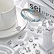 Yiwong 26 Strass-Accessoire-Buchstaben, Kleine Strass-Accessoires: Krone, Stern, Volles Herz, Hohles Herz, Blume & Totenkopf