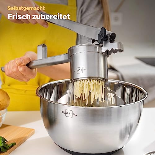 Kartoffelpresse aus Edelstahl von Silberthal für Spaghettieis und Pürees