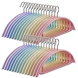 CTIME Kleiderbügel 28 Stück, rutschfeste Metal Bügel mit integrierten Kleinen Haken,Tragfähigkeit 5 kg, Platzsparend, 42 cm, Geeignet für Jacken, Hemden, Mäntel, Krawatten, Hosen