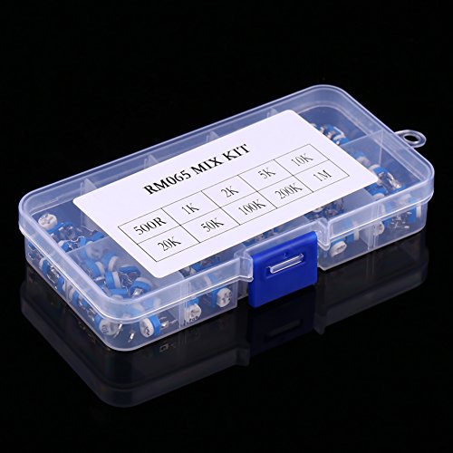 100pcs 10 Valores 500OHM 1M Ohm Variável Resistor Potentiômetro Tropmot Sorteamento Projetos Eletrôn