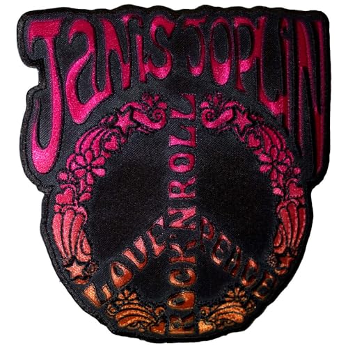 Janis Joplin Peace Sign Woven Patch Size One Size