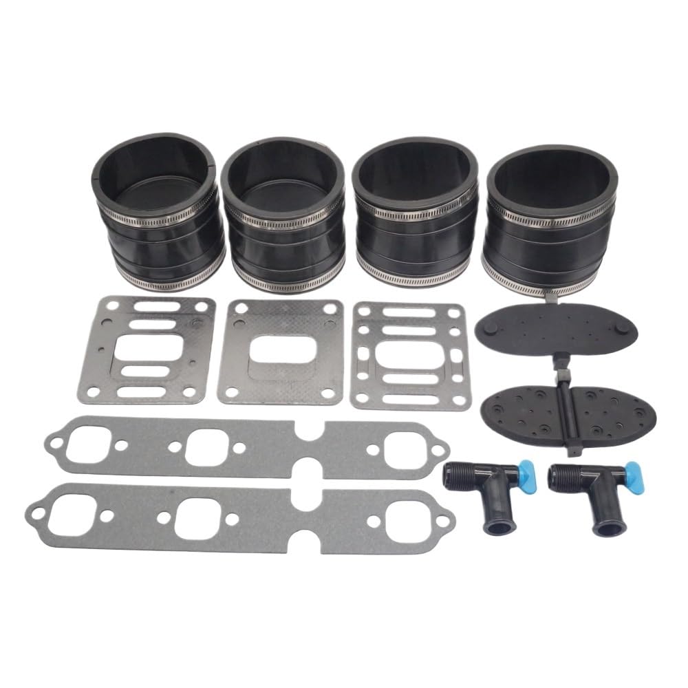 Kit de réparation d'échappement marine avec soufflets et joints V6