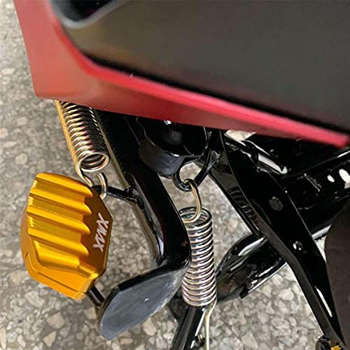 ForヤマハXMAX300 XMAX125 XMAX250 XMAX300125 250 2017 2018 2019 2020オートバイCNCアクセサリーキックスタンドサポートプレートフットサイドスタンド拡大エクステンションパッド