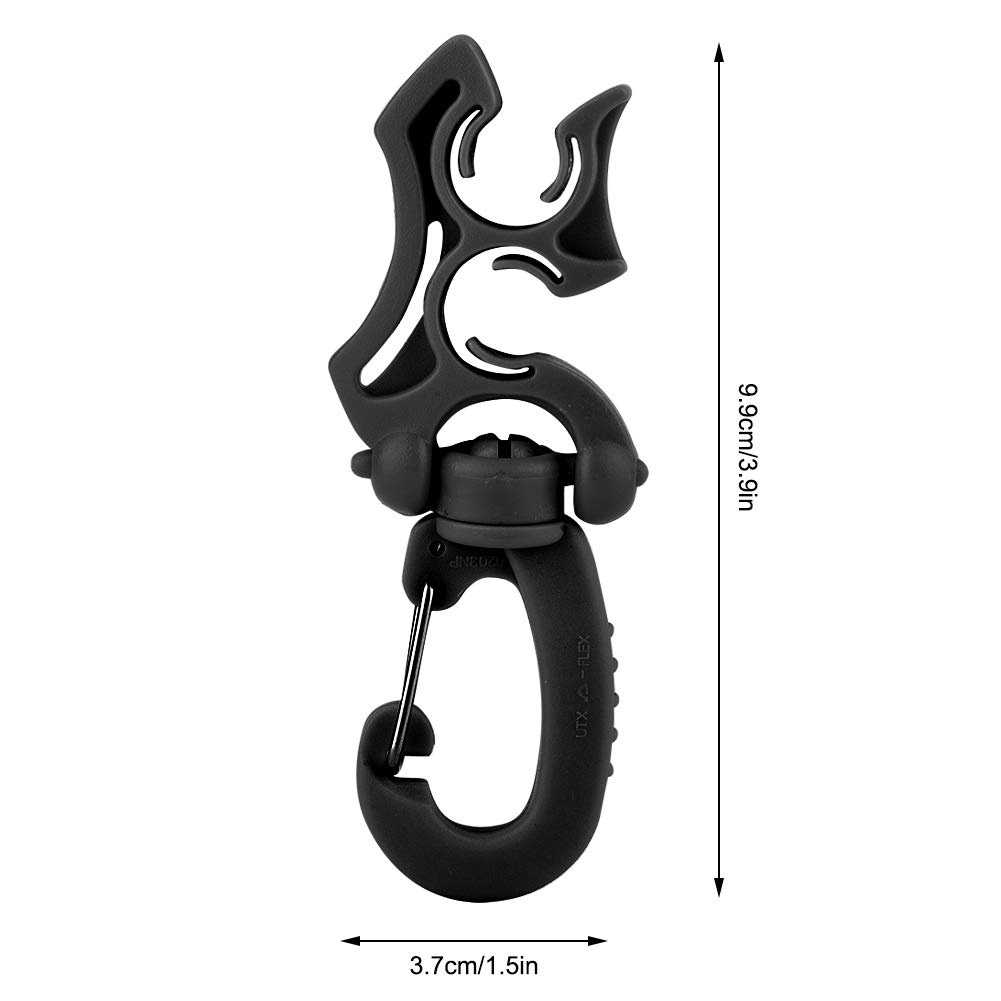 Gancio di Ritegno per Erogatore Portatubo per Immersione Subacquea Clip Sgancio Rapido Snorkeling