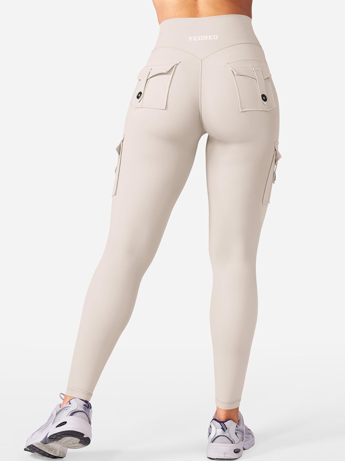 YEOREO CoreFlex Workout Cargo Leggings with Pockets for Women Hidden Scrunch Butt Lifting Leggings Gym Yoga Pants - Image 5