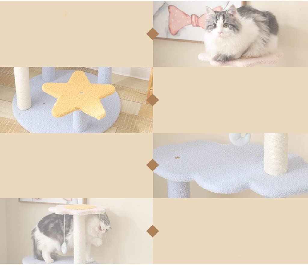 Katzenkratzbaum Kratzbaum Katzenturm Katzenklettergerüst Dreistufige Plattform Katzenmöbel Katzenkratzbaum Spielzeug Katzenaktivitätsständer Cat Tower Kratzbaumhaus ( Color : A )