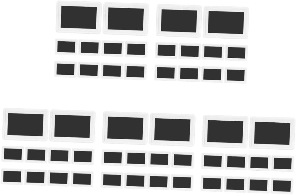 VOSAREA 5sets Magnetic Picture Frames for Refrigerator Photo Card Holders for Easy Organizing and Showcasing Versatile Insert Design for Fridge and Board Decor 10pcs*5