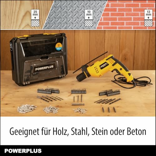 Powerplus Schlagbohrmaschine POWXBOX008 - Bohrmaschine 810 W + 158 Acc. – Bild 5