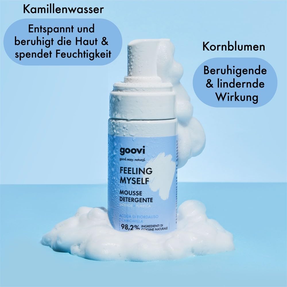GOOVI Feeling Myself Cleansing Mousse nettoyante douce pour le visage Pour peaux sensibles 100 ml