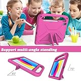 GOZOPO Kids Case for iPad A16 11th Generation (11 inch, 2025 Release)/ iPad 10th Generation (10.9 inch, 2022 Release), Lightweight & Shockproof Handle Stand Case (Rose) - Image 4