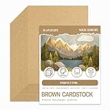 27 Sheets Brown Cardstock, Heavy Brown Craft Paper 8.5 x 11, 92lb/250gsm Cardstock Paper for Invitations, Scrapbooking, Art, Crafts, DIY Projects and Drawing