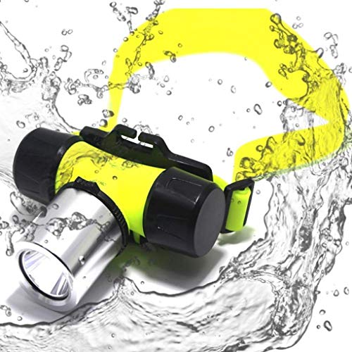 KUANDARMX Torche de tête de Course T6 LED 3 Mode Phare de plongée sous-Marine étanche Phare sous-Marin Lampe Torche,