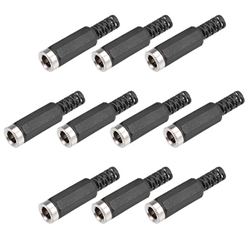uxcell 10pcs conector hembra de alimentación DC 5.5x2.1mm miniatura 1